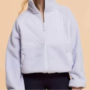 blogilates women’s campfire fleece full zip jacket size xs